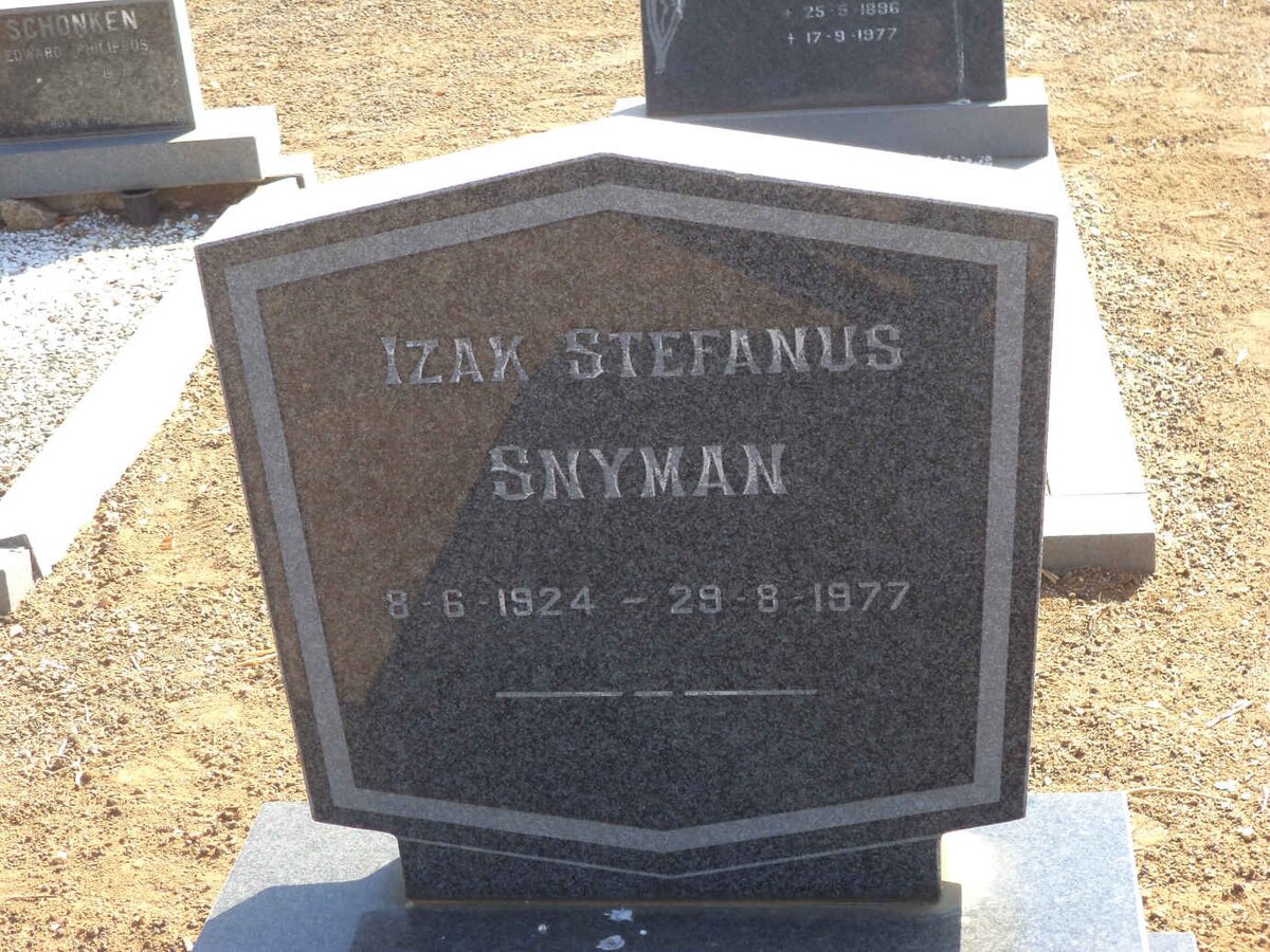 SNYMAN Izak Stefanus 1924-1977
