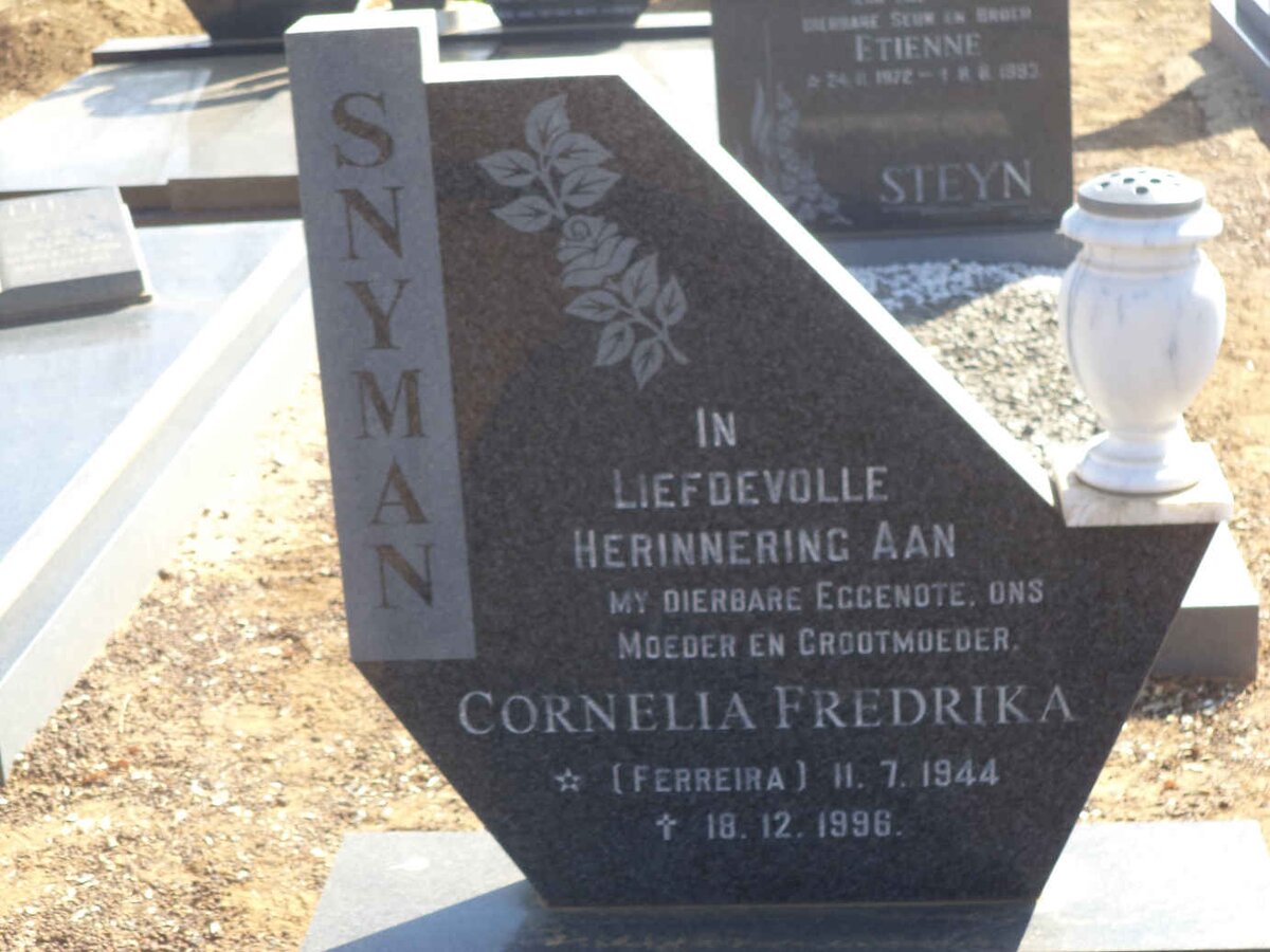 SNYMAN Cornelia Fredrika nee FERREIRA 1944-1996