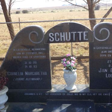 SCHUTTE Jan Gerhardus Lodewikus 1914-1998 &amp; Cornelia Margaretha KLEYNHANS 1920-1993