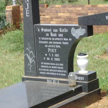 CRONJE Piet 1921-2003 &amp; Poppie 1928-1982 