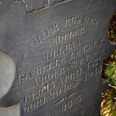 ROUX Helena Isabelle, le previously STEYN 1879-1945