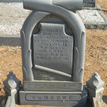 MERWE Johanna H. v.d. geb V. WYK 1879-1941