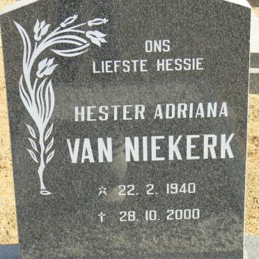 NIEKERK Hester Adriana, van 1940-2000