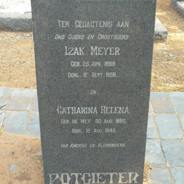 POTGIETER Izak Meyer 1889-1958 &amp; Catharina Helena DE WET 1890-1946