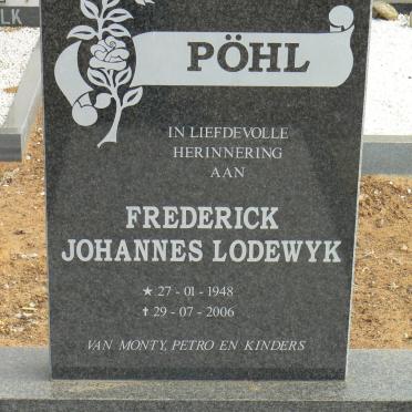 PÖHL Frederick Johannes Lodewyk 1948-2006