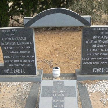 WEBER Christiaan Martin Ludwig 1907-1976 &amp; Johanna Margaretha NIENABER 1904-1975