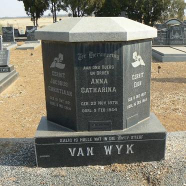 WYK Gerrit Jacobus, van 1871-1964 &amp; Anna Catharina 1875-1964 :: VAN WYK Gerrit Erin 1897-1963
