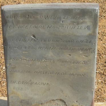 WENTZEL Susana Johana 1890-1902