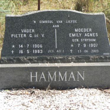 HAMMAN  Pieter G. de V. 1906-1983 &amp; Emily Agnes STRYDOM 1907-2003