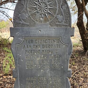 KOTZE Maria C. nee SMITH 1876-1938