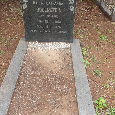 BODENSTEIN Maria Catharina nee SEYMORE 1903-1974