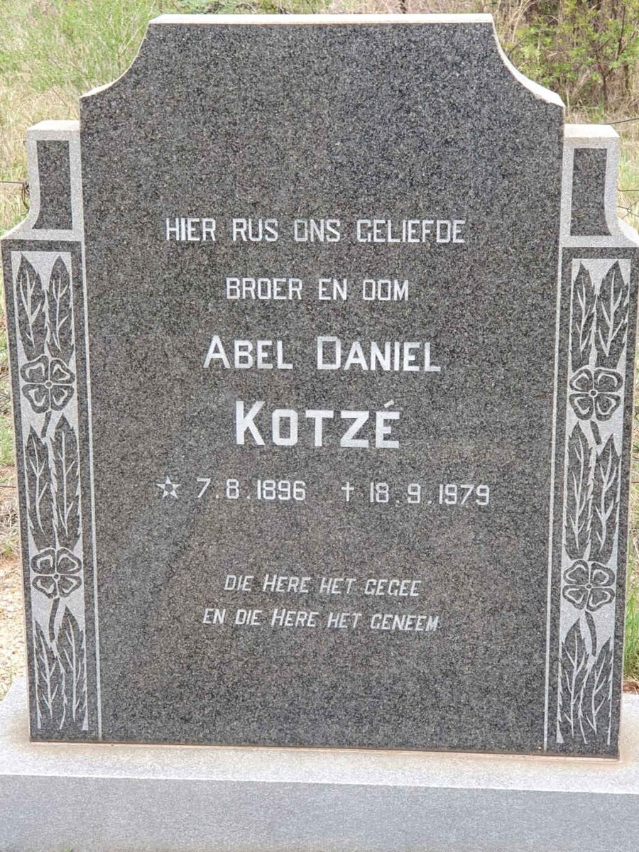 KOTZE Abel Daniel 1896-1979