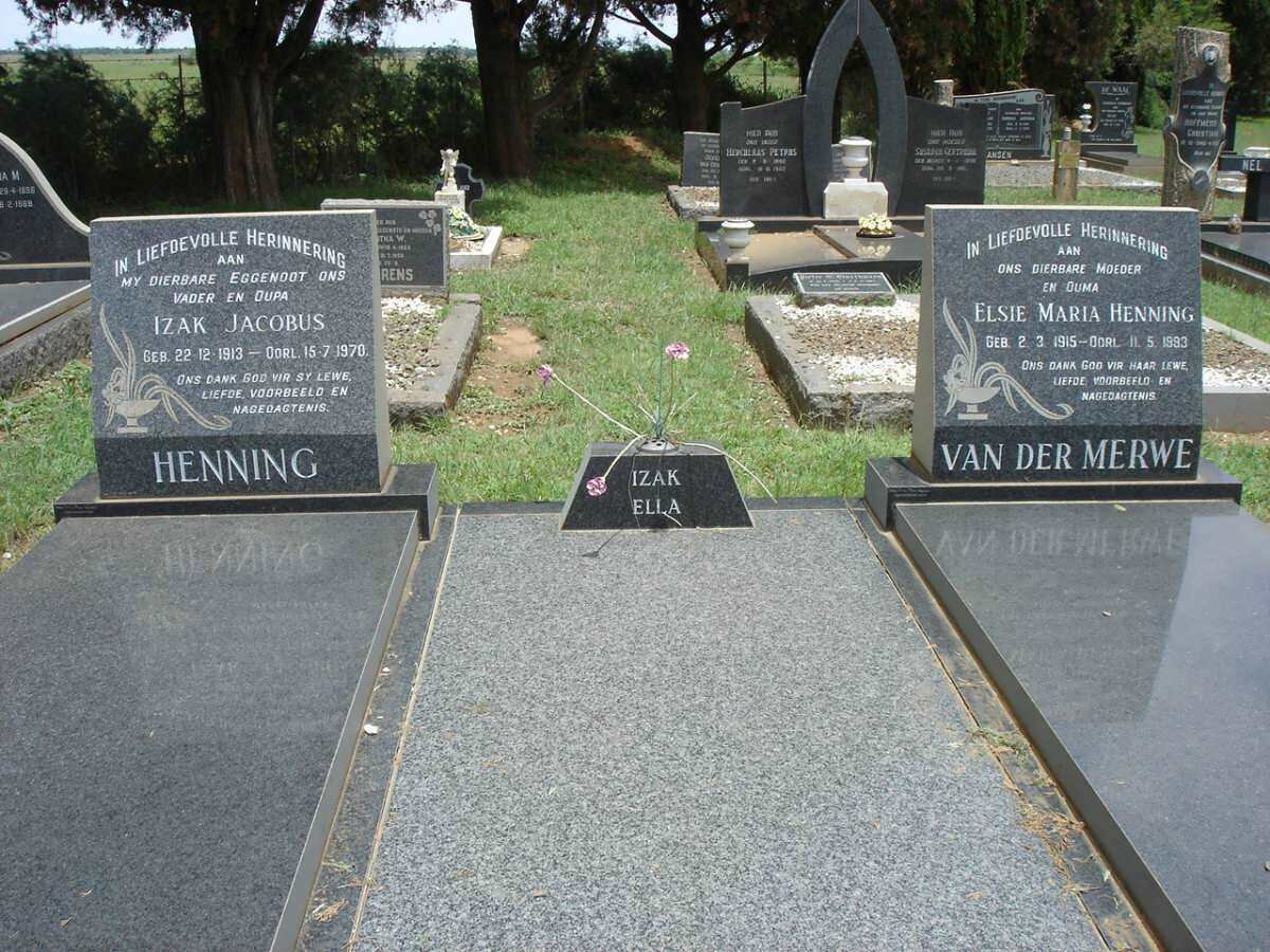 HENNING Izak Jacobus 1913-1970  &amp; Elsie Maria 1915-1993