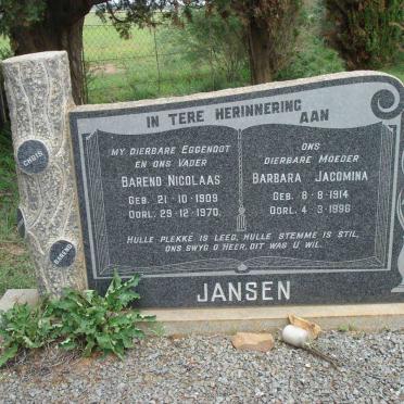 JANSEN Barend Nicolaas 1909-1970 &amp; Barbara Jacomina 1914-1996
