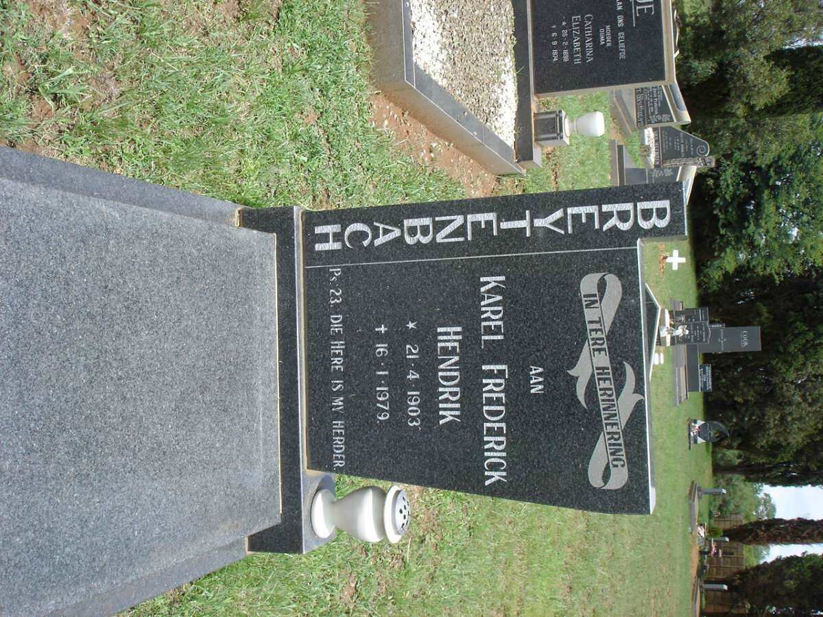 BREYTENBACH Karel Frederick Hendrik 1903-1979