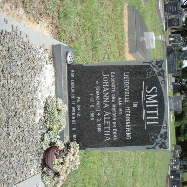 SMITH Johanna Aletha nee SWANEPOEL 1918-1995