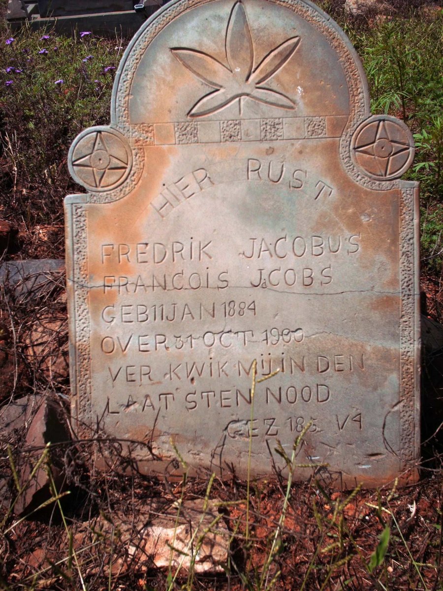 JACOBS Fredrik Jacobus Francois 1884-1900