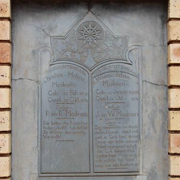 MOOLMAN Willem Petrus 1900-1901 :: MOOLMAN Christina Helena 1901-1901