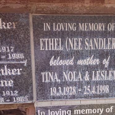 SANDLER Ethel 1928-1998