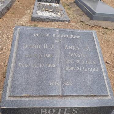 BOTES David H.J. 1895-1969 &amp; Anna M. VISSER 1904-1989