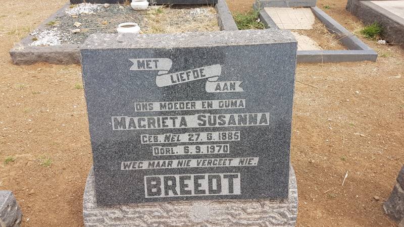 BREEDT Magrieta Susanna nee NEL 1885-1970