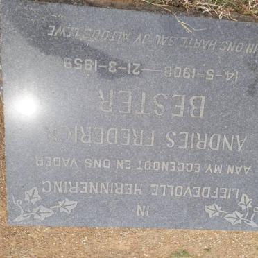 BESTER Andries Frederick 1908-1959