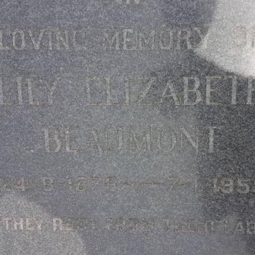 BEAUMONT Lily ELizabeth 1878-1959