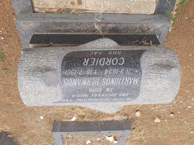 CORDIER Marthinus Hermanus 1894-1981