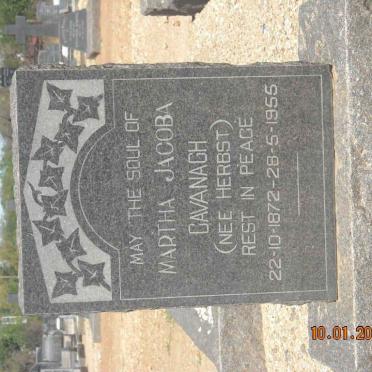 CAVANAGH Martha Jacoba nee HERBST 1875-1955