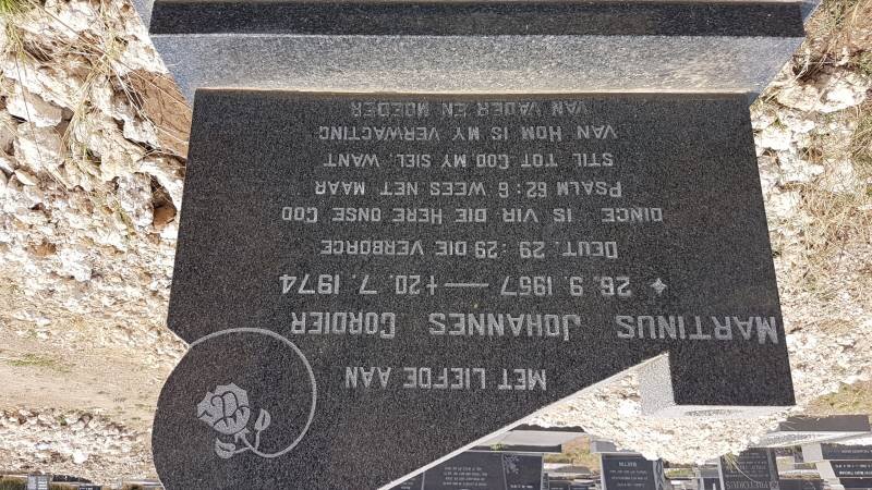 CORDIER Martinus Johannes 1957-1974