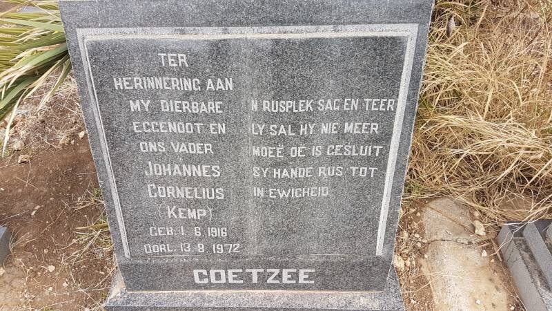 COETZEE Johannes Cornelius 1916-1972