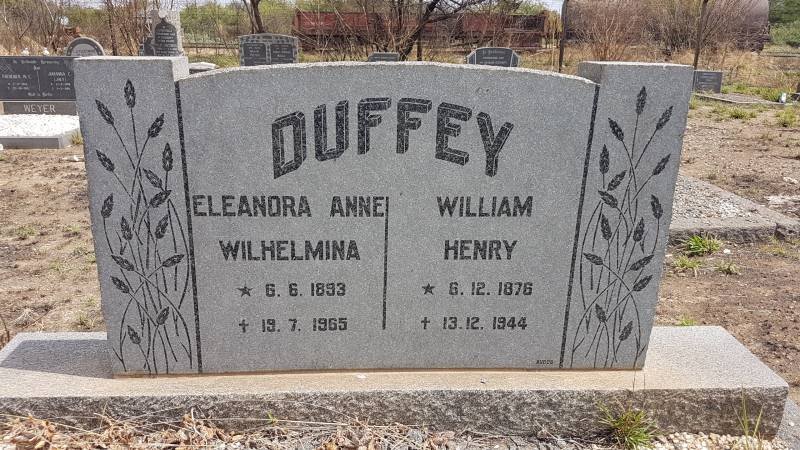 DUFFEY William Henry 1876-1944 &amp; Eleandra Anne Wilhelmina 1893-1965