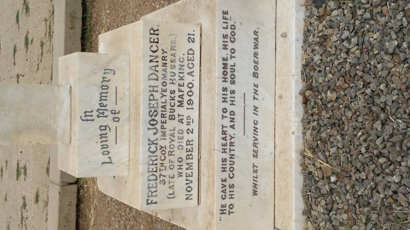 DANCER Frederick Joseph -1900