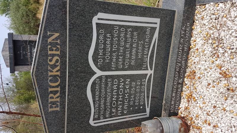 ERICKSEN Leonard Anthony 1934-2006