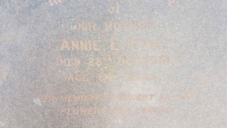 FOX Annie E. -1951