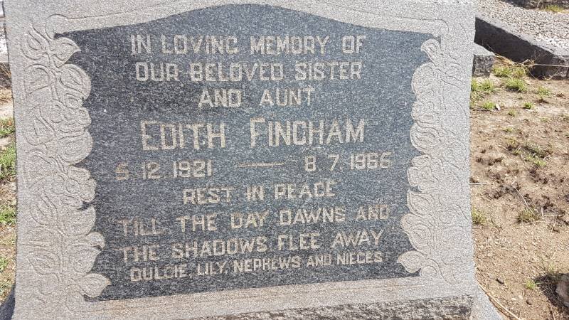 FINCHAM Edith 1921-1965