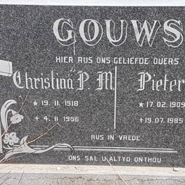GOUWS Pieter A. 1909-1985 &amp; Christina P.M. 1918-19?6