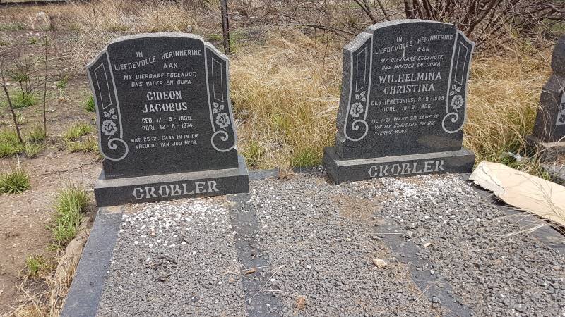 GROBLER Gideon Jacobus 1899-1974 &amp; Wilhelmina Christina PRETORIUS 1895-1966