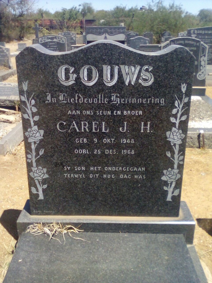 GOUWS Carel J.H. 1948-1968
