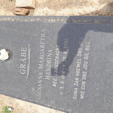 GRÄBE Susanna Margaretha Hendrina nee LABUSCHAGNE 1914-2003