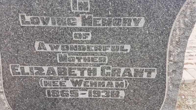 GRANT Elizabeth nee WENMAN 1865-1938