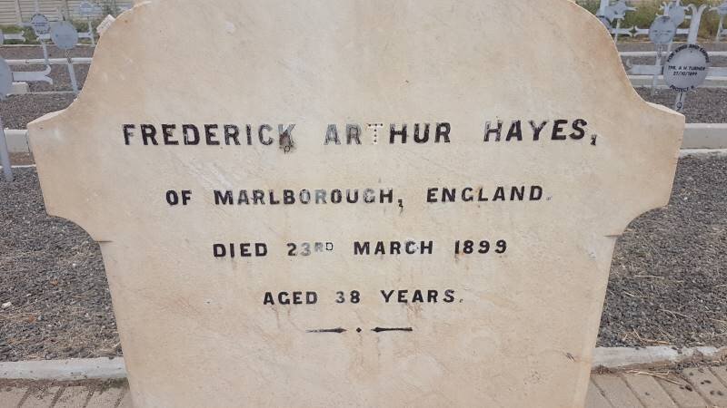 HAYES Frederick Arthur -1899