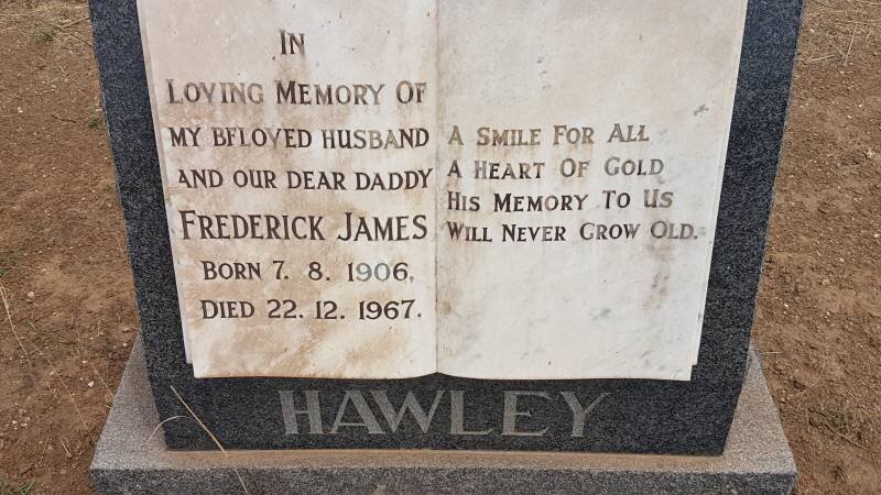 HAWLEY Frederick James 1906-1967