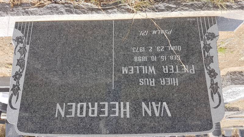 HEERDEN Pieter Willem, van 1898-1973