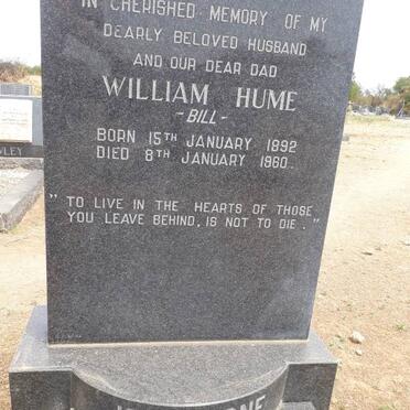 HUME William 1892-1960
