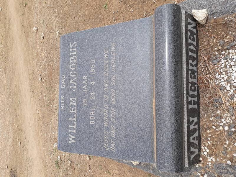 HEERDEN Willem Jacobus, van -1960