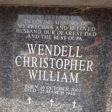 JOHNSON Wendell Christopher William 1948-2003