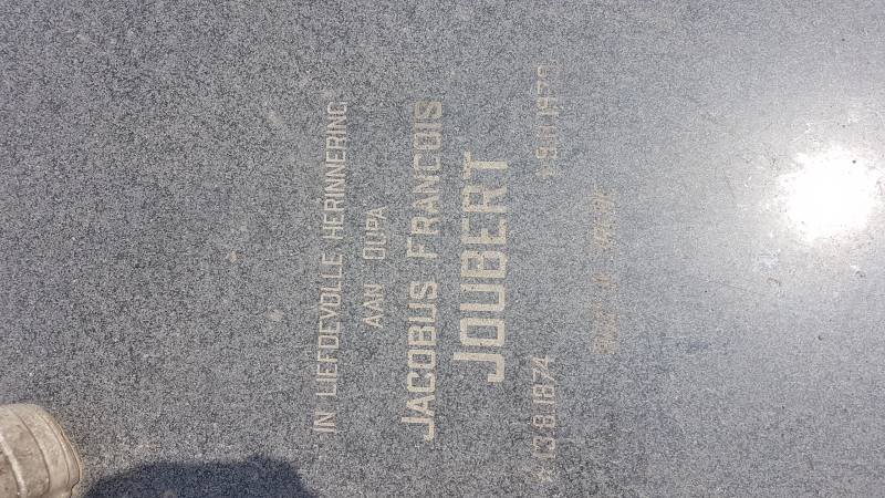 JOUBERT Jacobus Francois 1874-1979