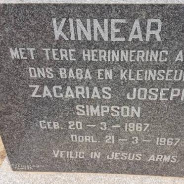 KINNEAR Zagarias Joseph Simpson 1967-1967