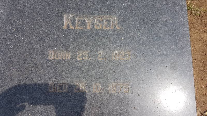 KEYSER Gertruida  Etrecia 1923-1975
